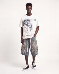Vale Forever Lucky Charms Jorts Blue/White