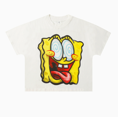SpongeBob Graffiti Cartoon Oversized Graphic Tee