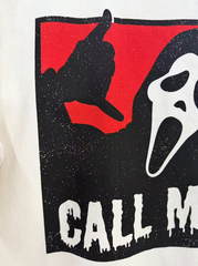 Ghostface Call Me Vintage Washed Horror Tee