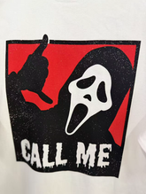 Ghostface Call Me Vintage Washed Horror Tee