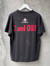 Red Crossbones Distressed Vintage Streetwear Tee