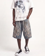 Vale Forever Lucky Charms Jorts Blue/White