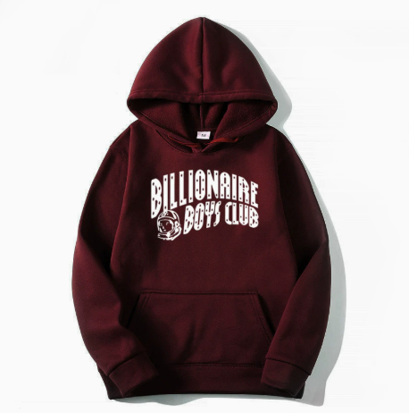 BBC Burgundy Astronaut Logo Pullover Hoodie