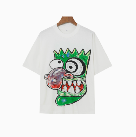 Bart Simpson Spiked Hair Graphic Oversized Tee