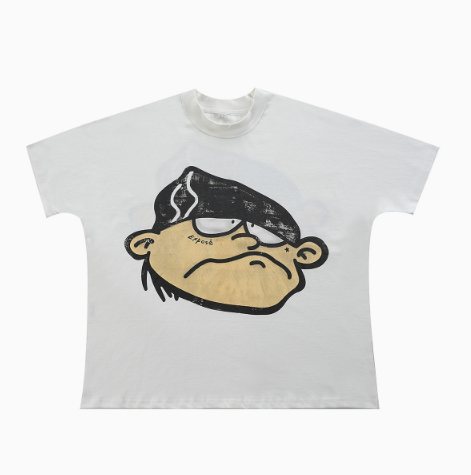 Kevin Cartoon Sketch Graphic Oversized Tee