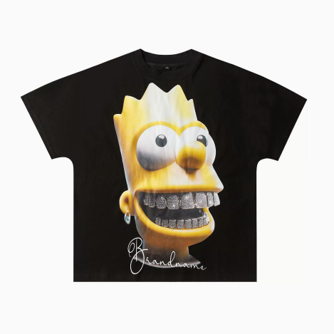 Bart Simpson Hip Hop 3D Graphic Oversized Tee