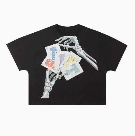 Skull Hand Playing Cards Graphic Tee