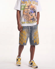 Vale Forever Lucky Charms Jorts Blue/Yellow