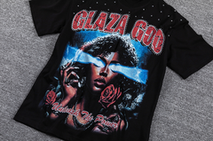 GLAZA GOD Roses & Roses Red Skull Graphic T-Shirt