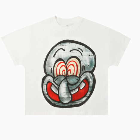 Squidward Psychedelic Graffiti Oversized Tee