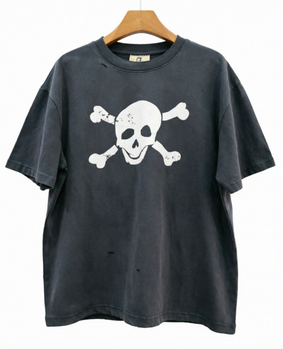 Mastermind Japan Skull Crossbones Distressed Tee