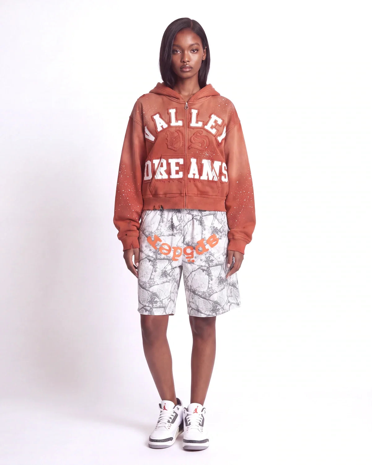 Vale Forever Classico Zip Up Hoodie Orange
