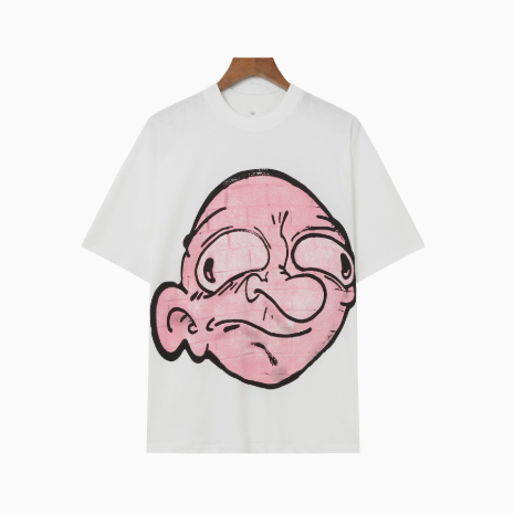 Twisted Face Hand-Drawn Graphic Oversized Tee
