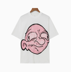 Twisted Face Hand-Drawn Graphic Oversized Tee