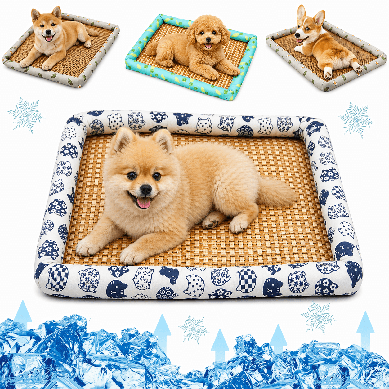 Breathable Rattan Cooling Pet Bed