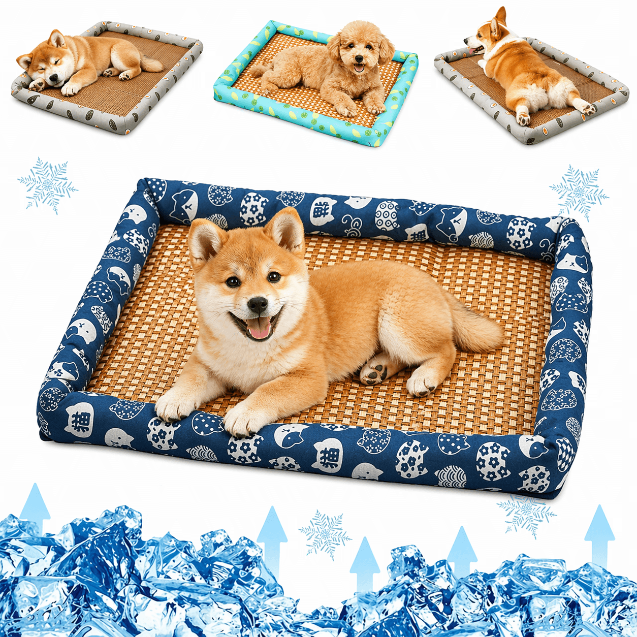 Breathable Rattan Cooling Pet Bed