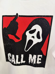 Ghostface Call Me Vintage Washed Horror Tee
