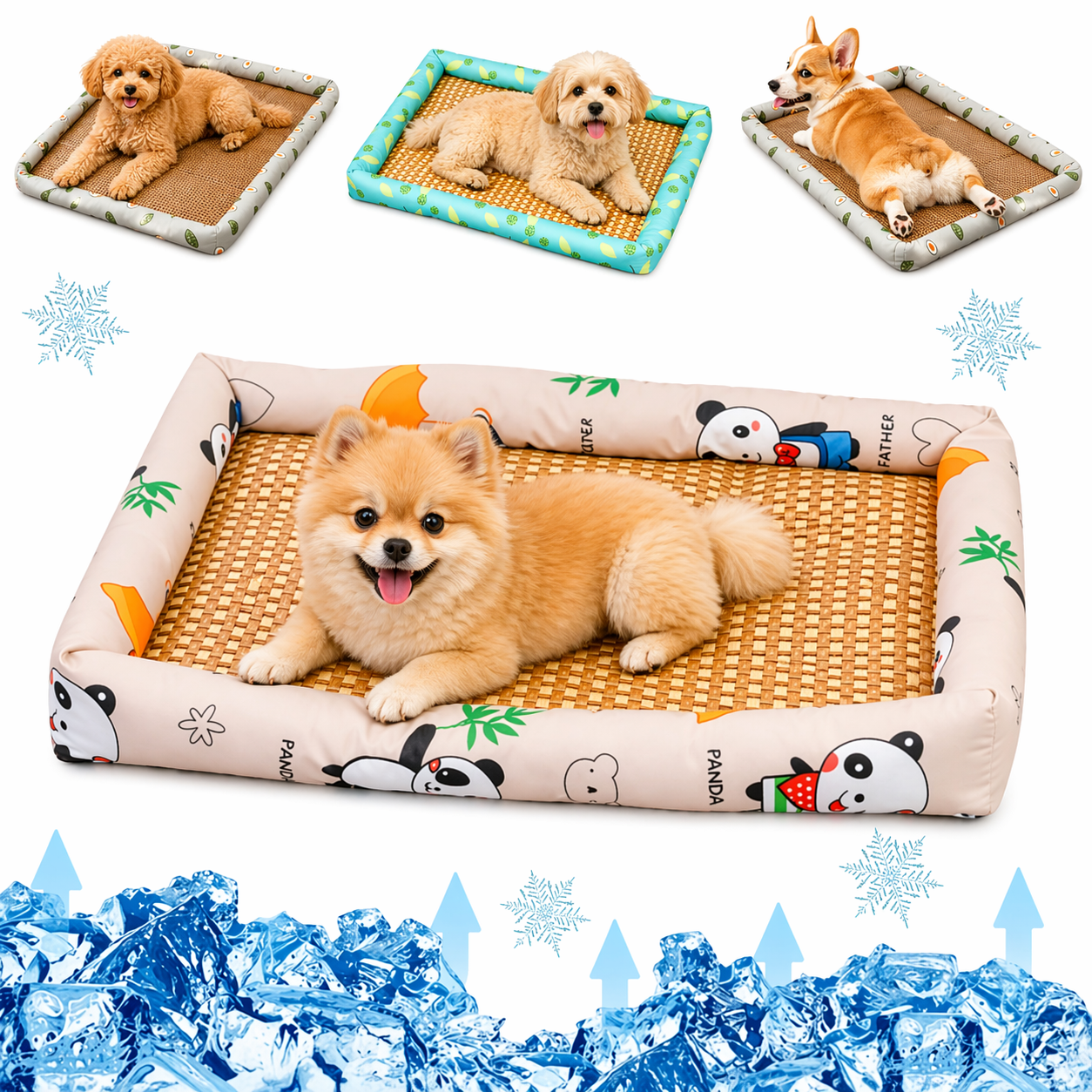 Breathable Rattan Cooling Pet Bed