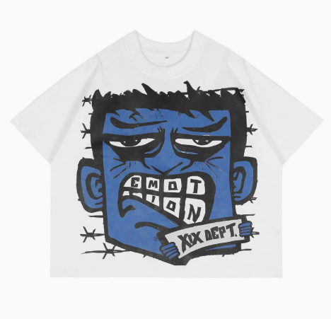 Mixed Emotion Blue Monster Graphic Tee