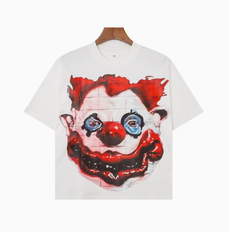Hand-Drawn Clown Face Vintage Graphic Tee