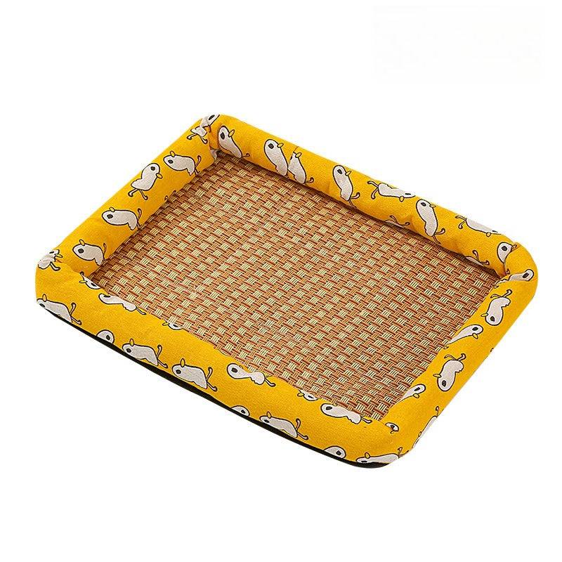 Breathable Rattan Cooling Pet Bed