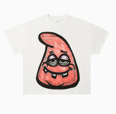 Patrick Star Vintage Graffiti Oversized Tee