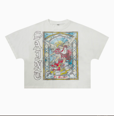 Saint Michael Stained Glass Angel Graphic Tee