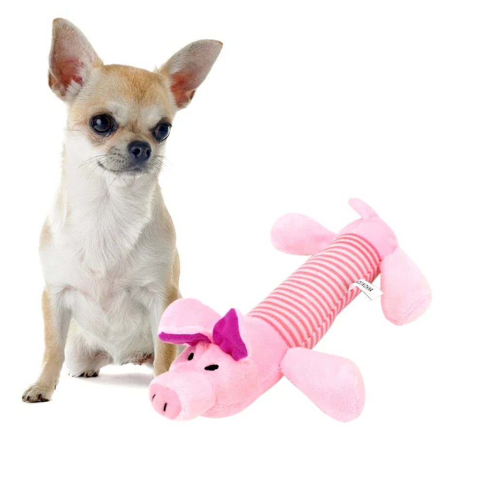 Squeaky Dog Plush Toy Set