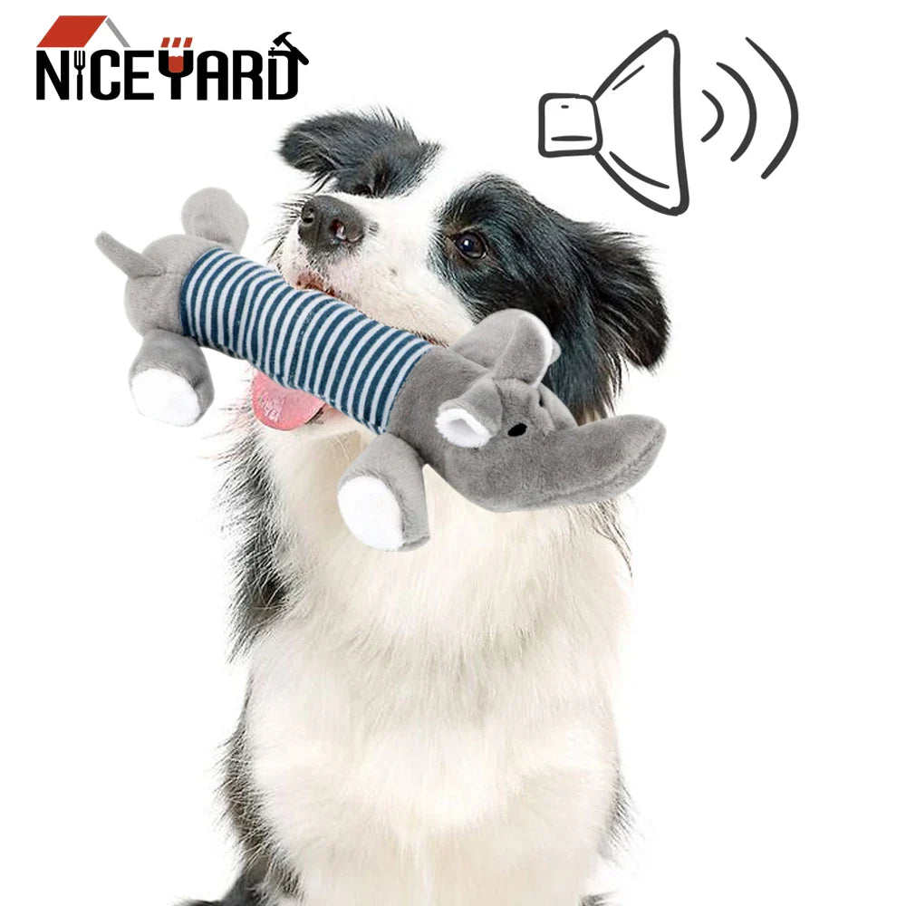 Squeaky Dog Plush Toy Set