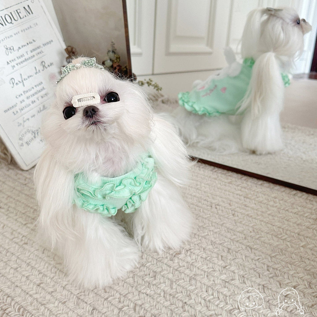 Fleece Rabbit Decor Ruffled Dog Cat Vest