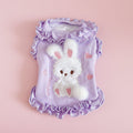 Fleece Rabbit Decor Ruffled Dog Cat Vest