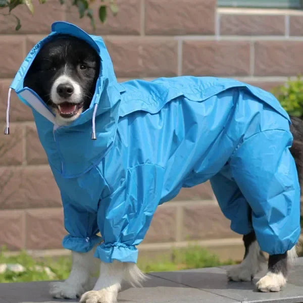 Waterproof Dog Raincoat Hoodie Jacket Rain Poncho Pet Rainwear Clothes Outdoor Golden Large Dogs Raincoat Pet Dog Clothing Coat
