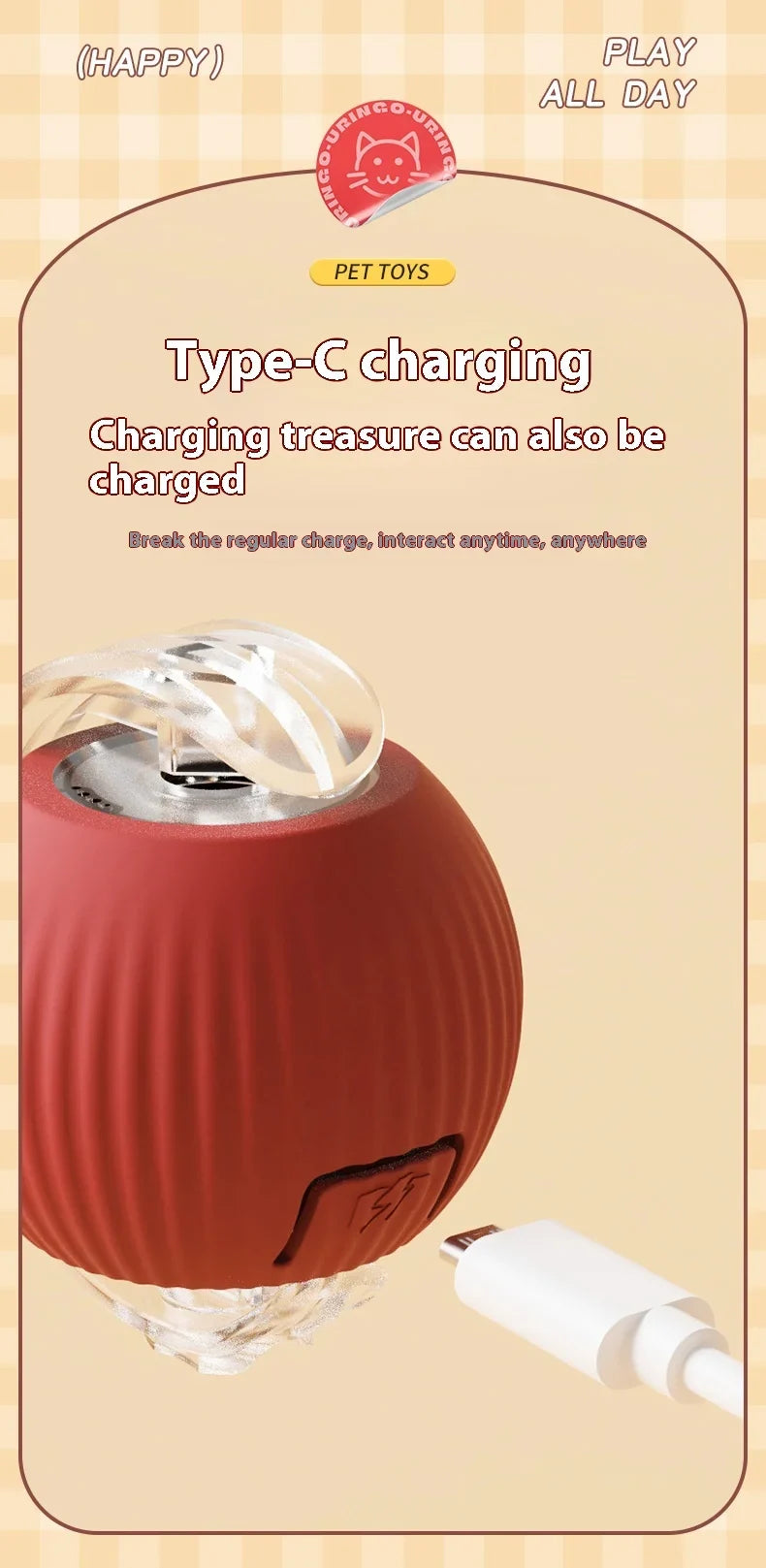 Electric Auto-Rolling Cat Ball Toy