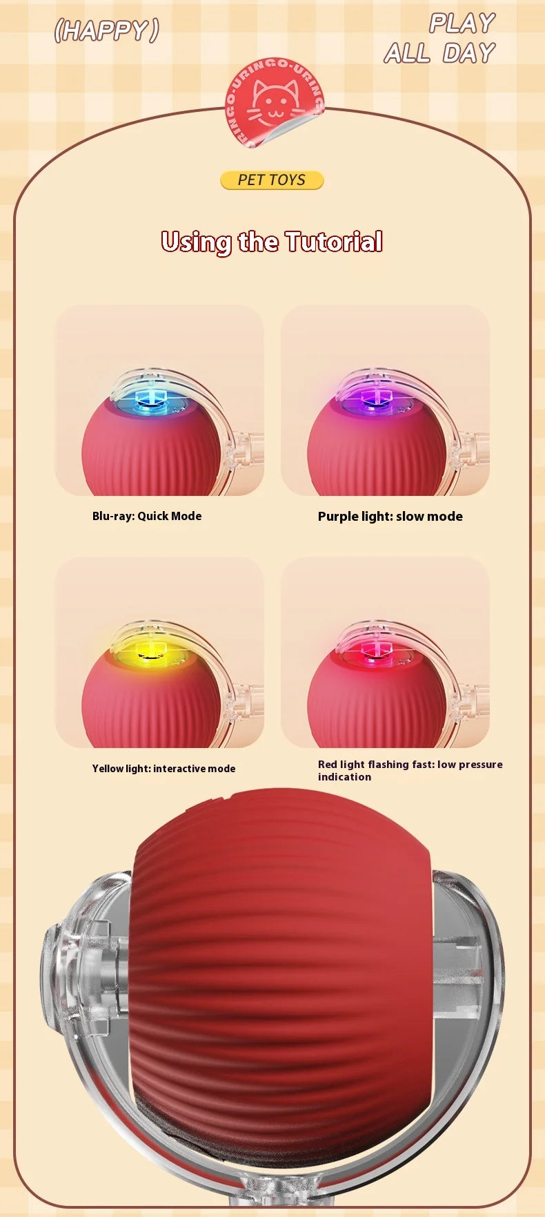 Electric Auto-Rolling Cat Ball Toy