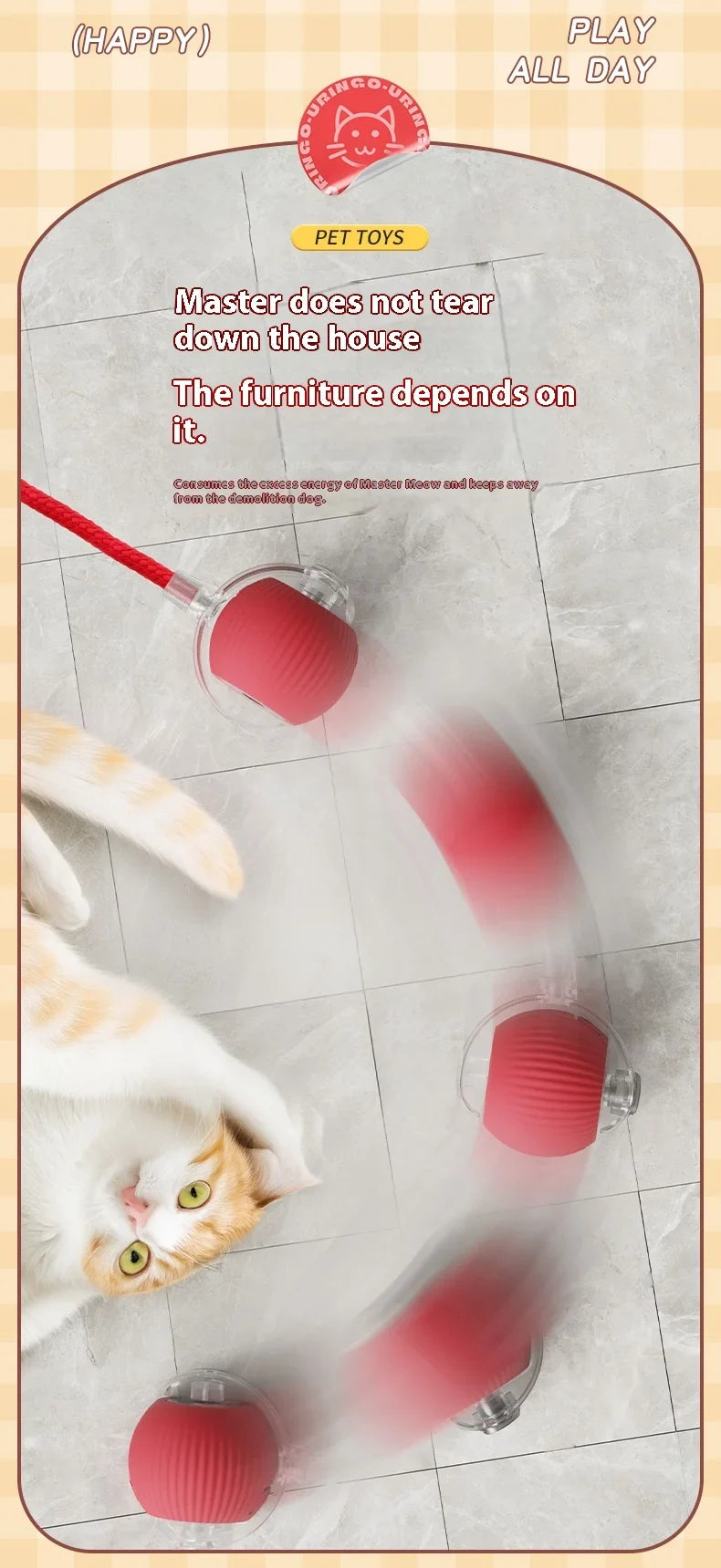 Electric Auto-Rolling Cat Ball Toy