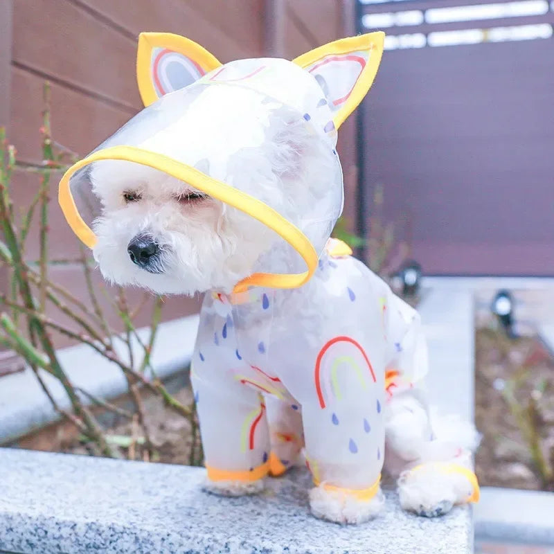 Dog Raincoat Waterproof Dogs Apparel Apparels Small Clothing Pieces Hooded For Supplies Products Pet Clothes Accessories