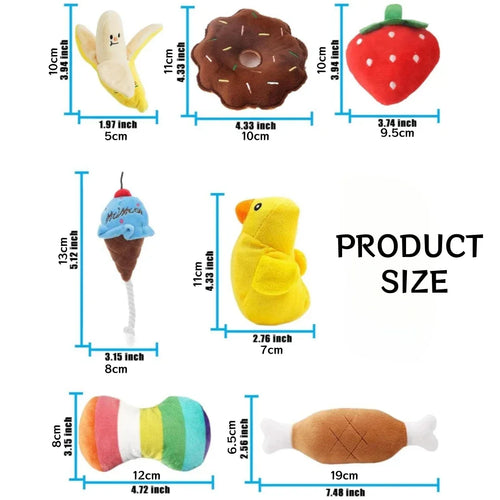 7-Piece Puppy Squeaky Toy Set