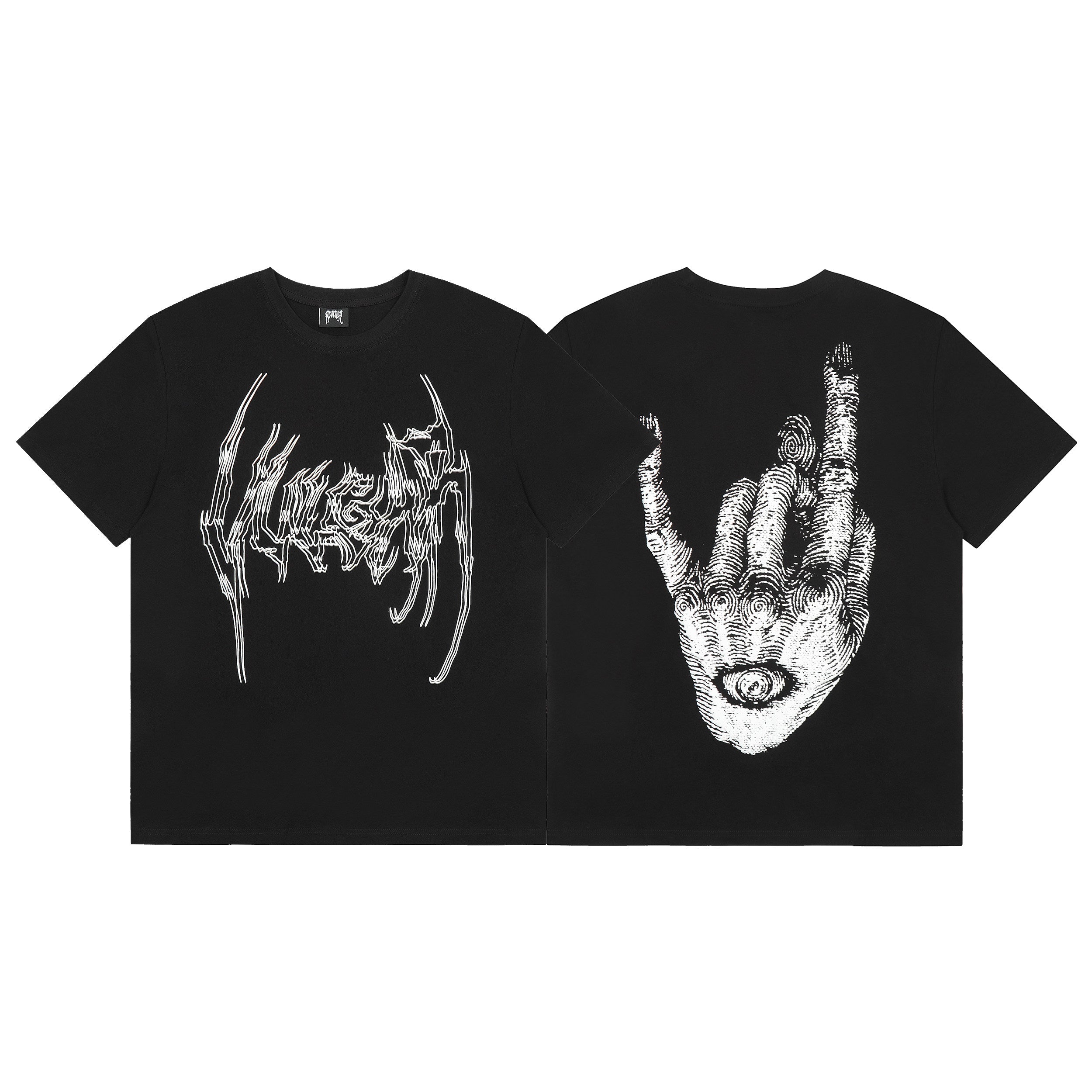 REVENGE Graphic Hand Print T-Shirt