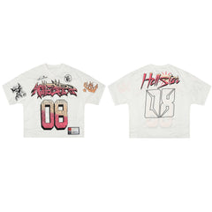 HELLSTAR 08 Graphic Football Jersey – White