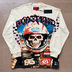 GodSpeed Skull Racer Graphic Long Sleeve T-Shirt
