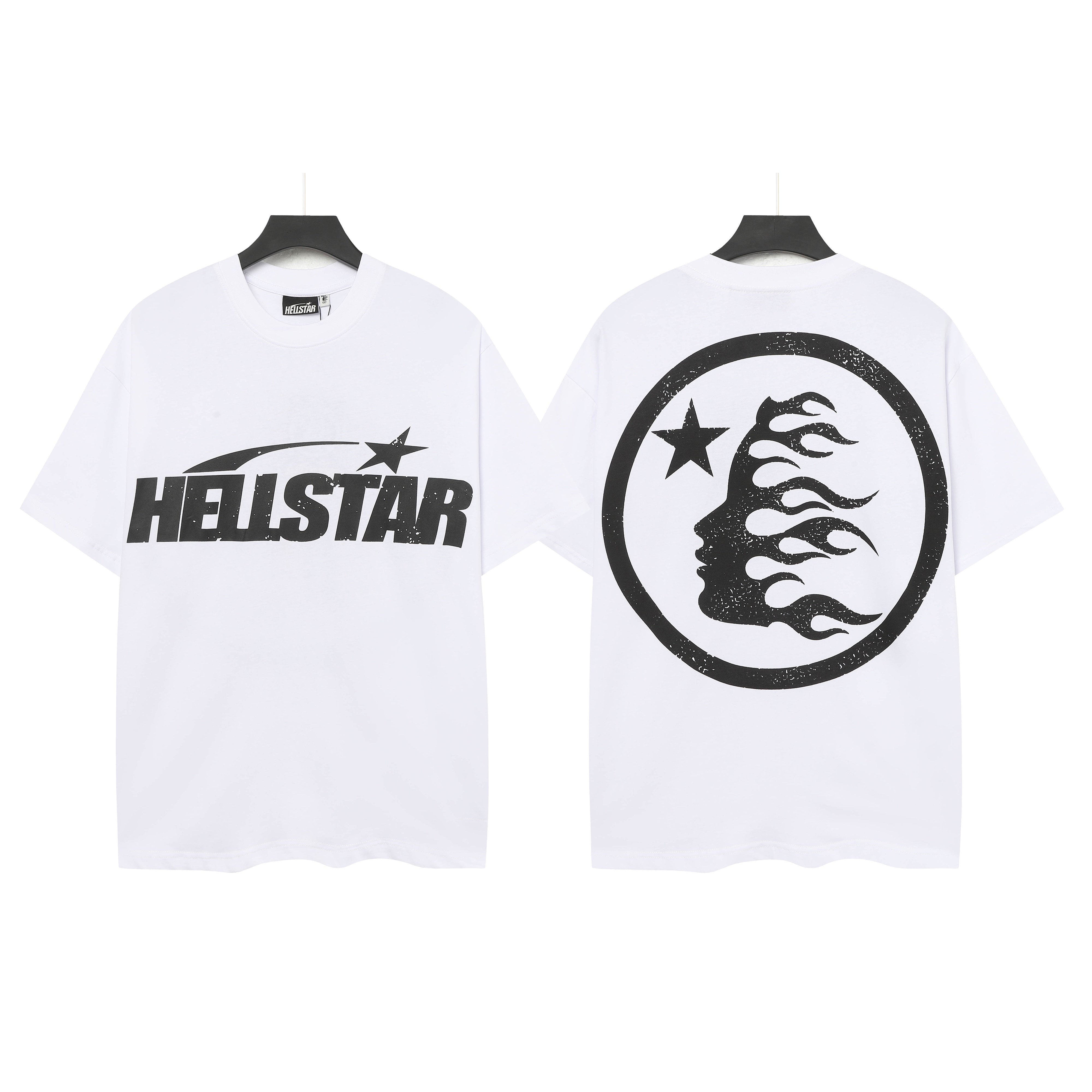 HELLSTAR Classic Logo Graphic T-Shirt – White