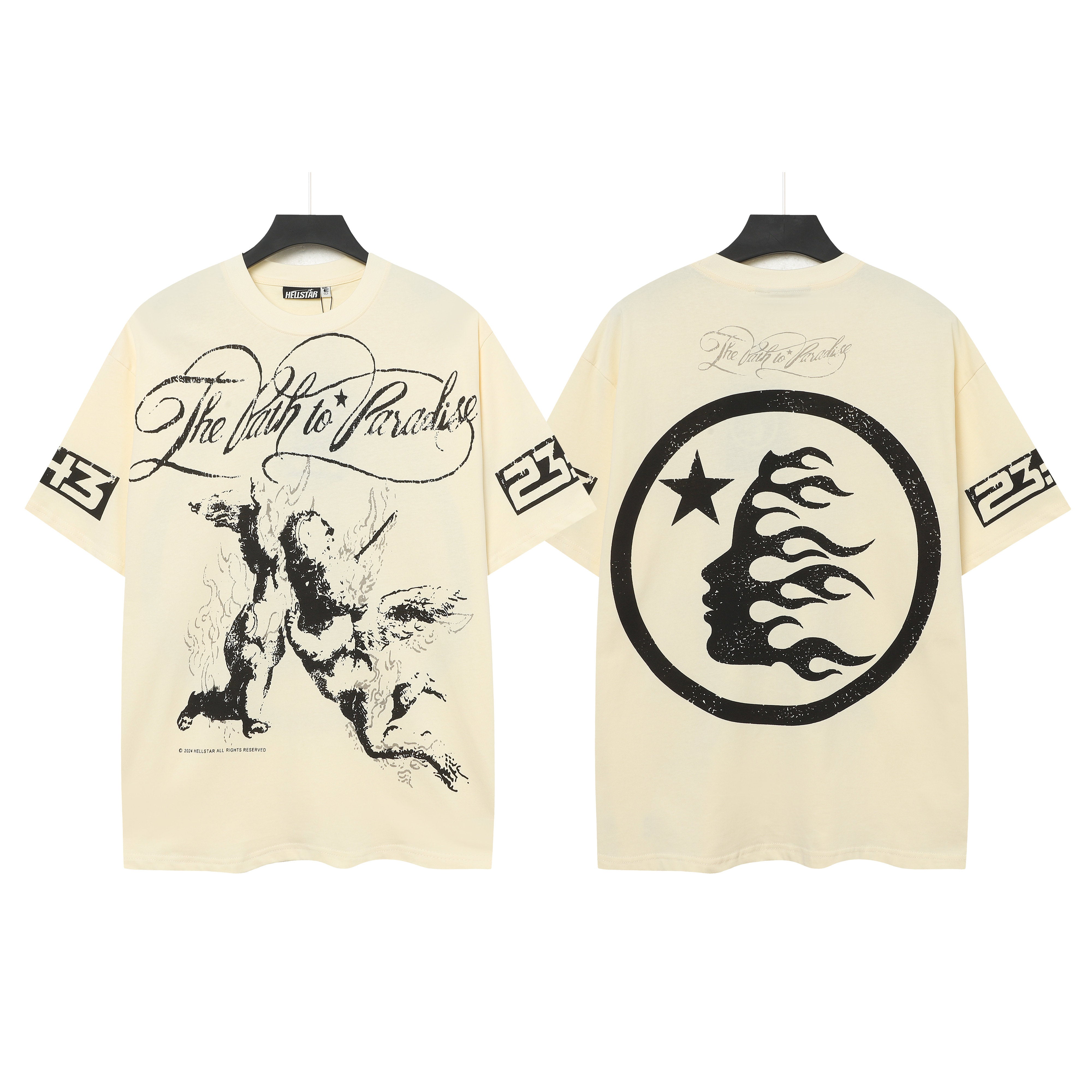 HELLSTAR The Path to Paradise Graphic T-Shirt – Cream