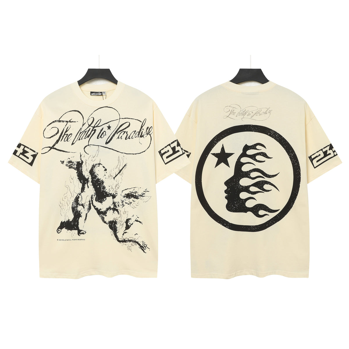 HELLSTAR The Path to Paradise Graphic T-Shirt – Cream