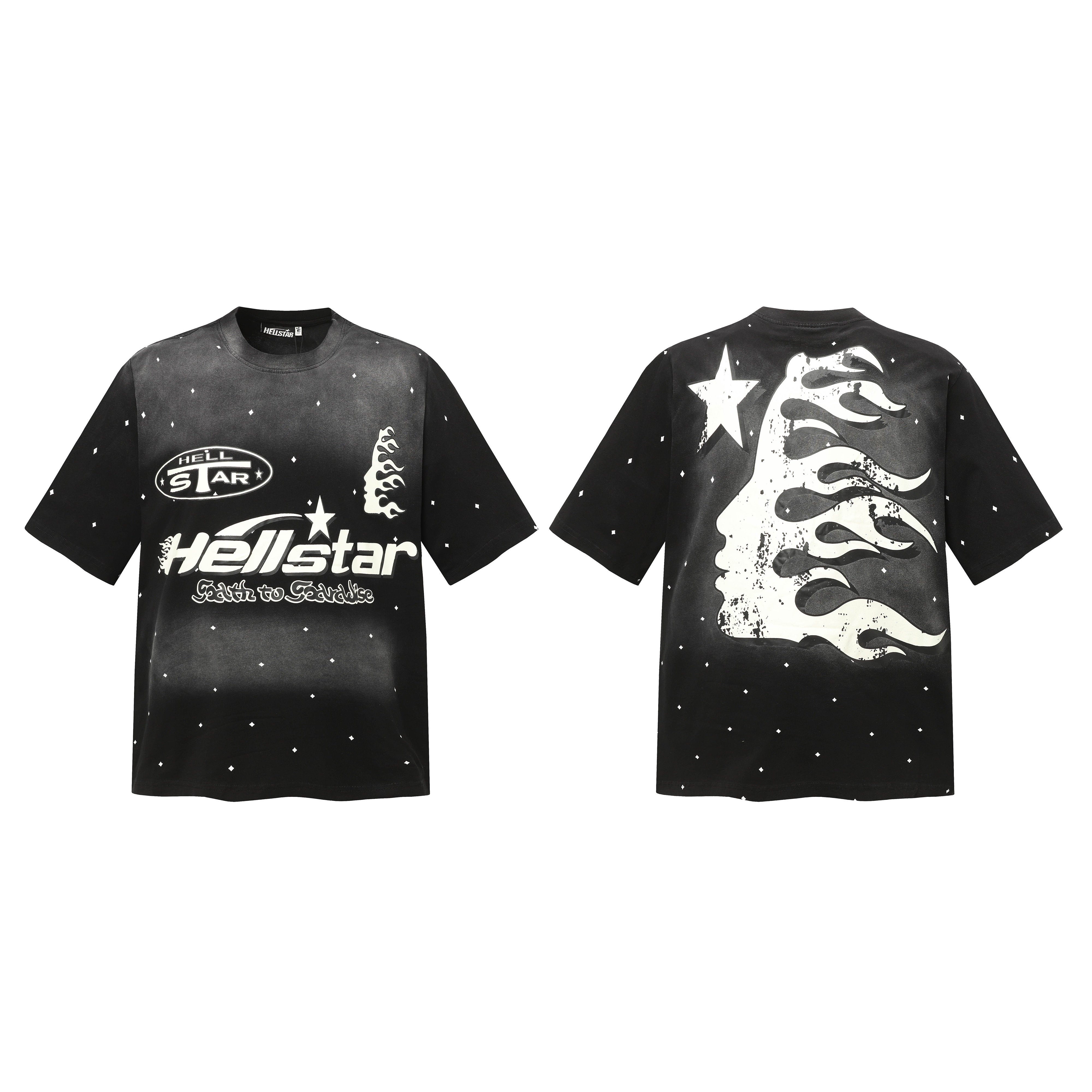 HELLSTAR Path to Paradise Star Graphic T-Shirt Black