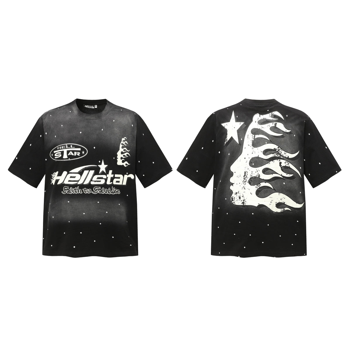 HELLSTAR Path to Paradise Star Graphic T-Shirt Black