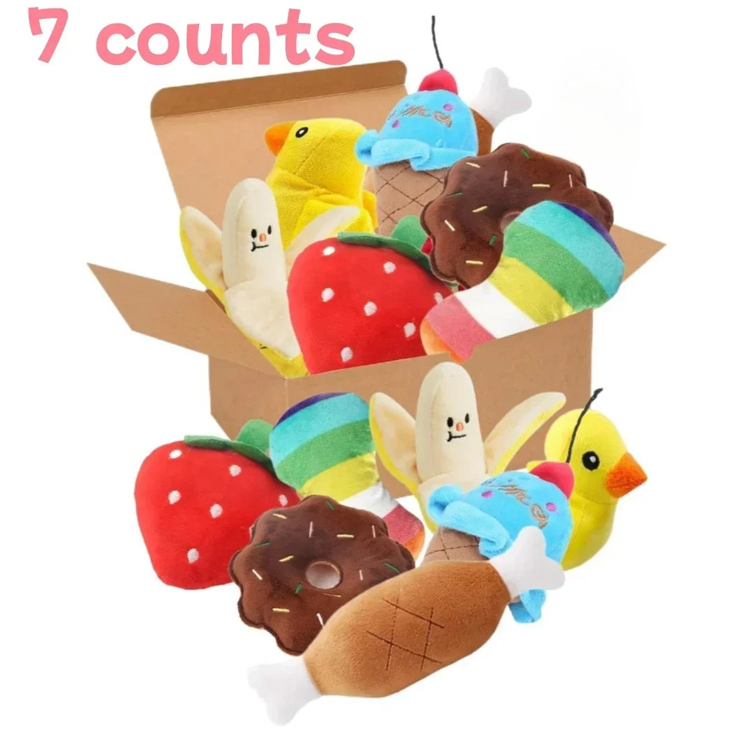 7-Piece Puppy Squeaky Toy Set