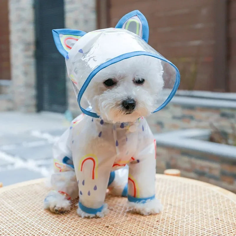 Dog Raincoat Waterproof Dogs Apparel Apparels Small Clothing Pieces Hooded For Supplies Products Pet Clothes Accessories