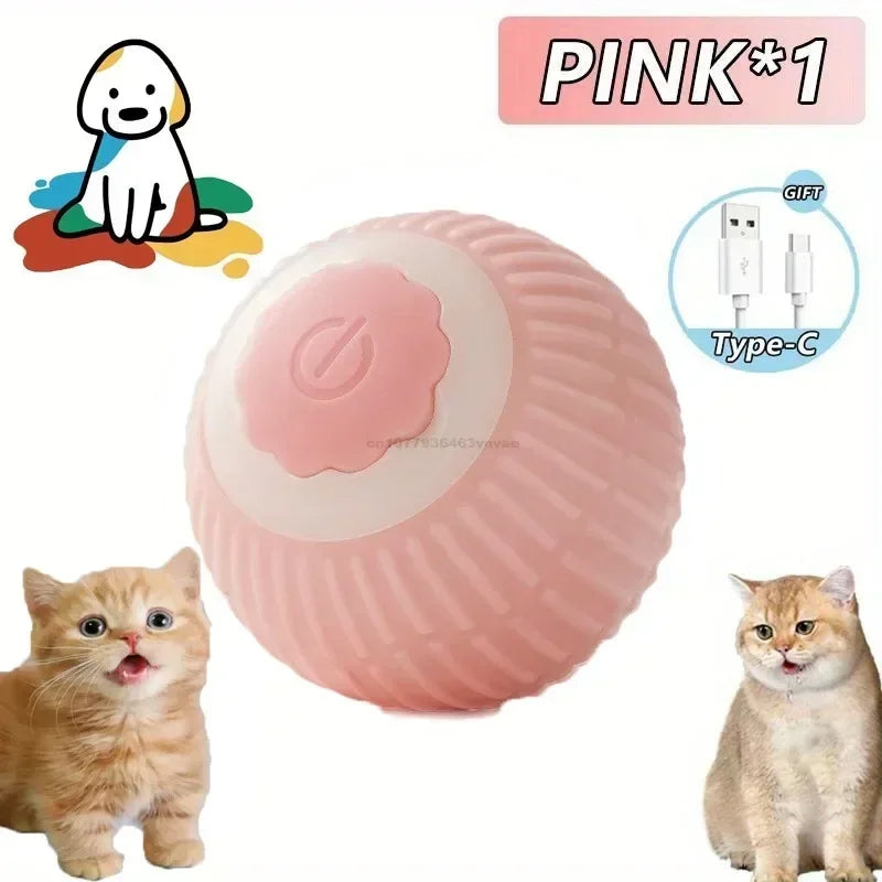 Interactive Auto-Rolling Pet Ball Toy
