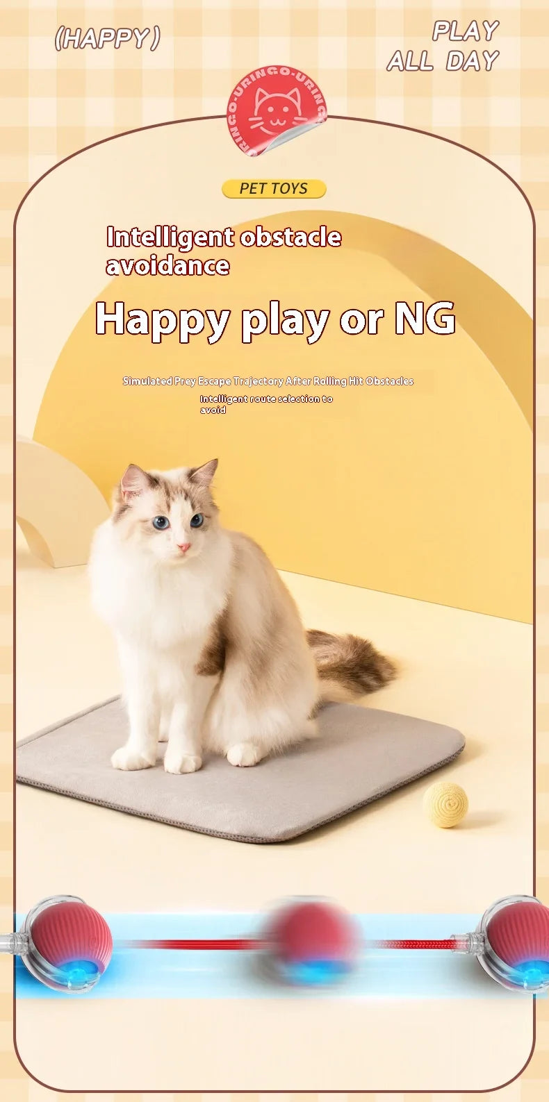 Electric Auto-Rolling Cat Ball Toy