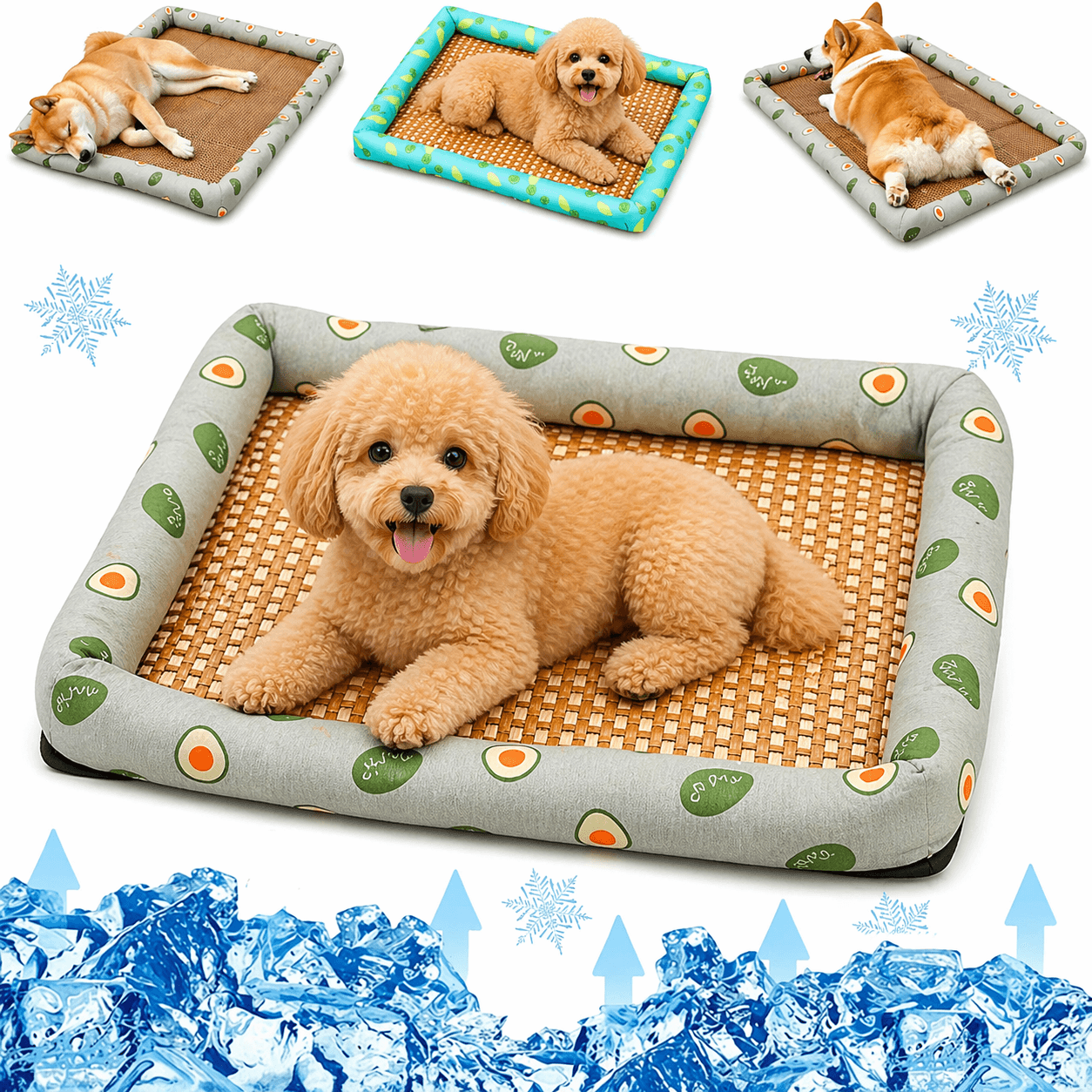 Breathable Rattan Cooling Pet Bed
